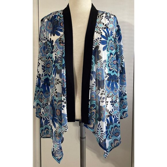 Ladies Kim Rogers Sheer Kimono Plus Size 1X - Picture 1 of 4